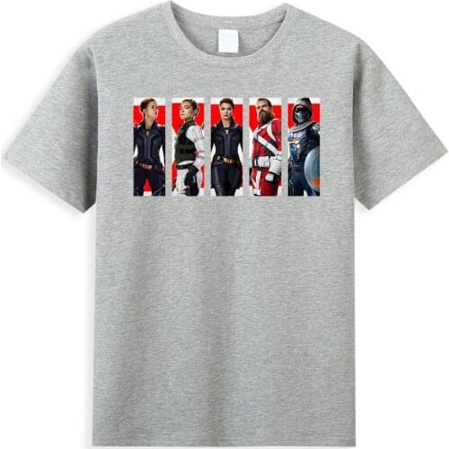 Marvel Superhero Black Widow T-Shirts Marvels Agents of S.H.I.E.L.D Print Men T Shirt Summer Cotton Tops Cool Hip Hop T Shirt