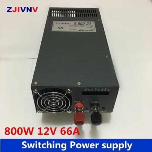Industrial and led used 800W 12V 66a switching power supply AC to DC 12v power supply input 110v or 220v alimentation 12v
