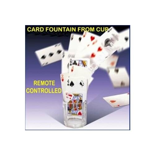 Card Fountain From Glass Cup Remote Control Magic Tricks Find Select Card Magie Stage Illusions Gimmick Props Mentalism Comedy