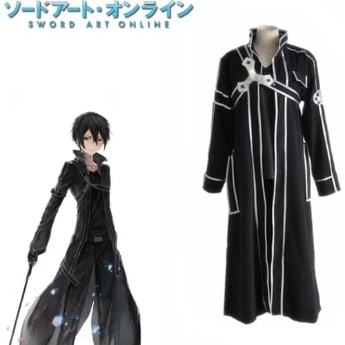 Kirito Cosplay SAO Sword Art Online Japanese Anime Costume Cosplay Uniform Clothing Suits Black Costume