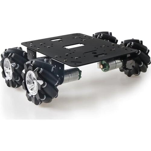 80mm Mecanum Wheel 4WD Car Chassis Mobile Robot Metal Platform Kit 4pcs High Torque Motors DIY