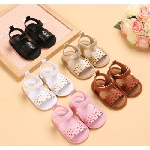 Summer Sandal 0-18M Baby Toddler Shoes Rubber Sole Non-Slip Baby Shoes Newborn Breathable Princess Shoes