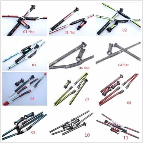 Sale hot 2016 FCFB FW 12 kinds carbon handlebar set mtb bike handlebar + seatpost + stem + 1 lot higher caps bike parts