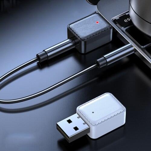 Mini Bluetooth 5.0 Transmitter Receiver with 3.5mm Port Wireless Audio Adapter USB interface for Car TV PC Headphone