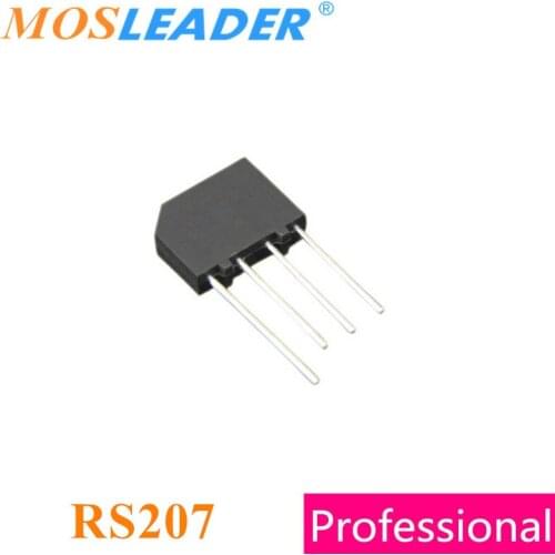 Mosleader RS207 DIP4 500PCS 2A 1KV 1000V Bridge rectifier Made in China High quality
