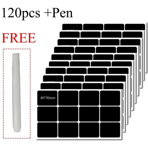 120pcs Spices Stickers set Kitchen Pantry Labels Jars Organizer Storage Bottles Waterproof Jar Jam Spice Label Sticker Tag