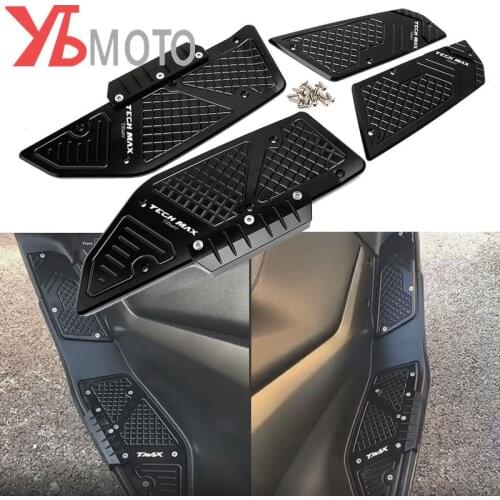 Footrest Pedal Stickers For YAMAHA TMAX 560 Tech Max TMAX560 2020 2021 Accessories Motorbike Aluminum Footboard Step Foot Rests
