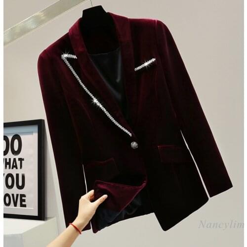 Женские бархатные пиджаки NANCYLIM China At AliExpress