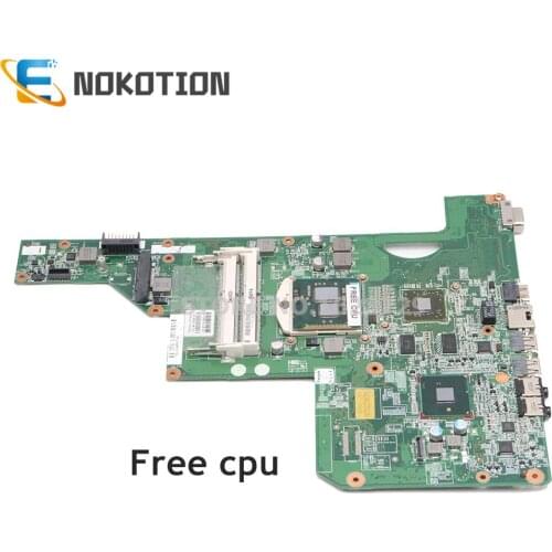 NOKOTION 615848-001 605902-001 608340-001 For Hp Compaq G72 G62 laptop motherboard 17 inch HM55 DDR3 with graphics Free cpu
