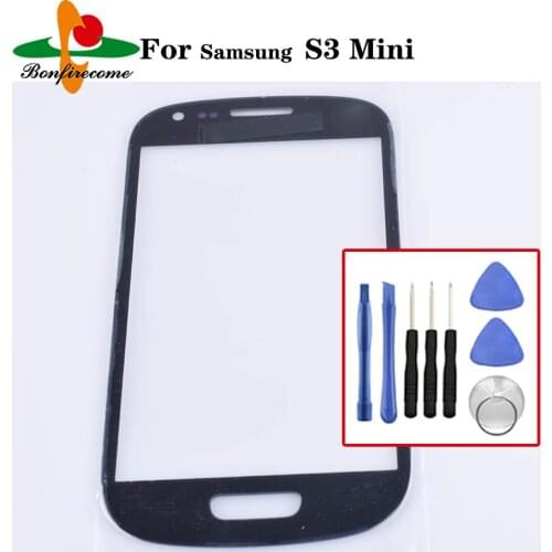 For Samsung Galaxy S III mini / S3 Mini / GT-i8190 GT-I8190N Front Touch screen Panel LCD Out Glass Cover Lens Replacement