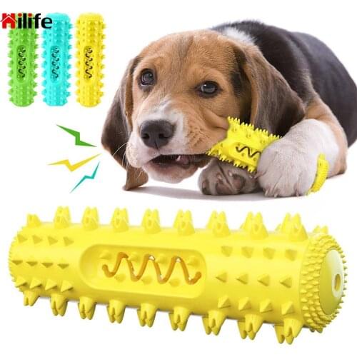 HILIFE Durable Dog Chew Toy Dog Molar Toothbrush Puppy Dental Care Elasticity Soft Dog Molar Tooth Stick Pet Tooth Cleaning