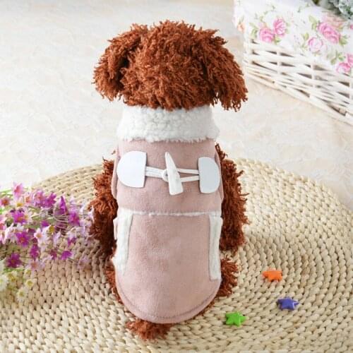 Dropshipping Pet Dog Clothes Winter Jackets Suit Warm Fleece Velet Small Dog Motorcycle Waistcoat Clothing Coats Supplies Pets