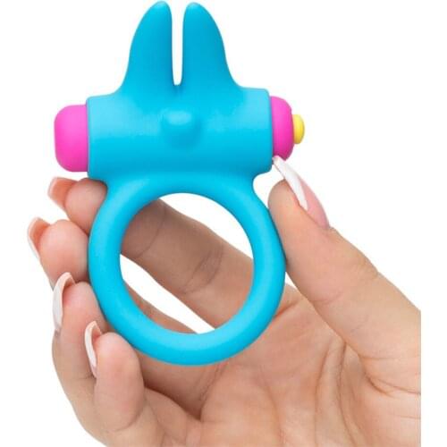 Bullet Cock Ring Vibrator Silicone Penis Ring Vibrating Male Masturbator Erection Delay Ejaculation Erotic Sex Toys For Men