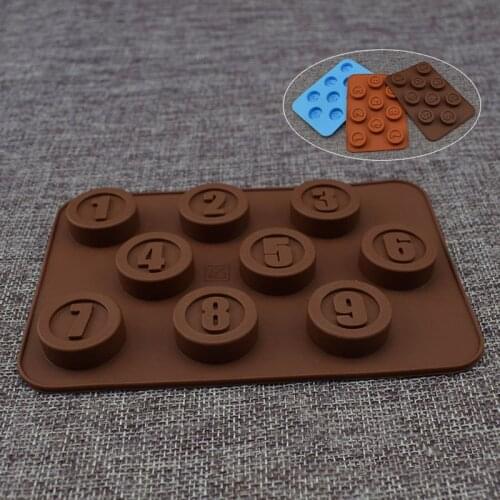 DIY Numbers Silicone Chocolate Mold Candy Bar Fondant Molds for Cake Decorating Tools Easy to Release Baking Accessories