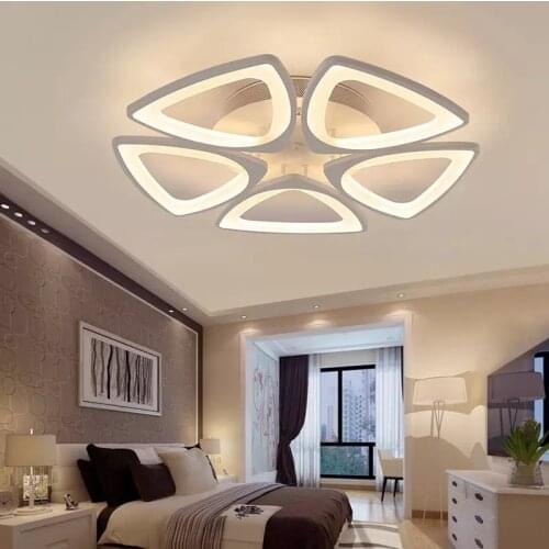 Creative Square Ceiling Lamp Chandelier Modern Fashion Dimming Bedroom Living Room Hall Study Intelligent Remote Control