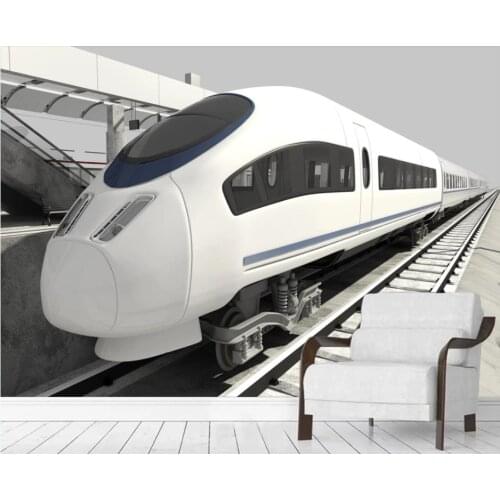 Modern wallpaper for living room train wallpapers locomotive background wall 3d murals wallpaper for living room