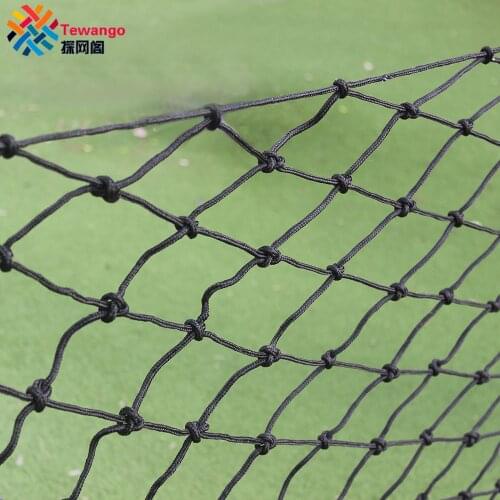 Tewango Heavy Duty Dia.4mm Black Rope Net High Strength Network Photo Wall Decoration Stair Balcony Safe Protection Fence Deck