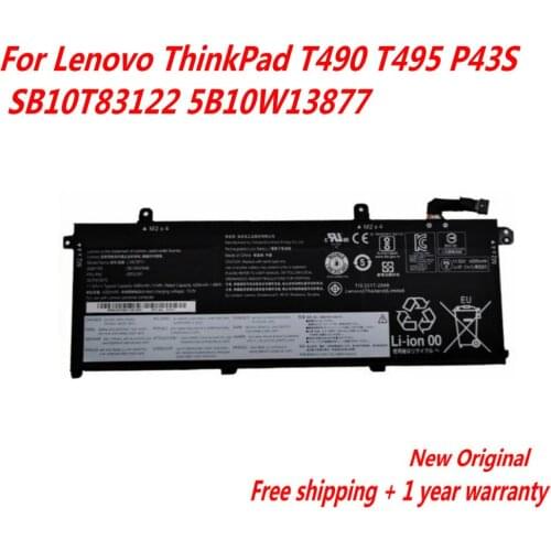 High Quality L18M3P73 L18L3P73 02DL007 L18C3P72 Laptop Battery For Lenovo ThinkPad T490 T495 P43S SB10T83122 5B10W13877