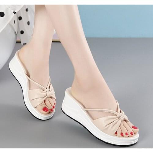 Womens Slippers 2021 Summer Outdoor Beach Solid Color Fashion Sandals Flat Casual Shoes
