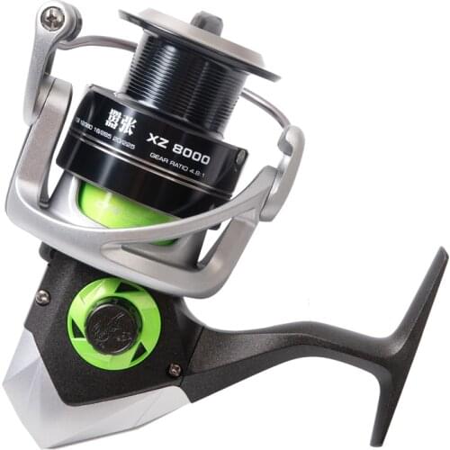 10 Ball Bearing Fishing Wheel 4.5:1 Gear Ratio Rock Wedkarstwo Vessel 6000 -14000 Series Distant Reel Spinning Reel Raft Coil