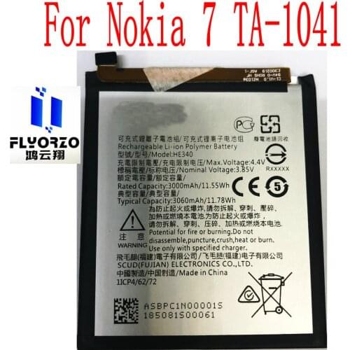 100% New High Quality 3000mAh HE340 Battery For Nokia 7 TA-1041 Mobile Phone