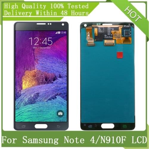 5.7“ Super AMOLED For SAMSUNG GALAXY Note4 N910 N910C N910A N910F N910H LCD Display Touch Screen Digitizer Assembly Service Pack