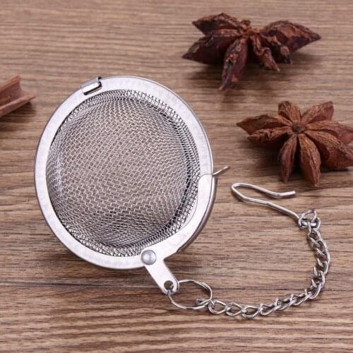 500pcs Stainless Steel 4.5cm Mesh Tea Ball Infuser Strainers Premium Filter Interval Diffuser for Seasoning W0076