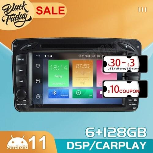 PX6 Android 11 6G+128G Carplay For Mercede-Benz W203 W209 W463 W168 GPS Car Navigation Multimedia Video Stereo DVD Player Radio