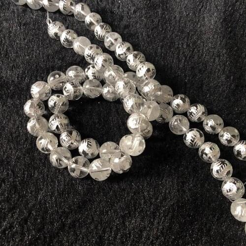 Wholesale 2strings/lot Natural Clear Quartz 8mm 10mm 12mm Siler Dragon Craved Beads,Hand Craving Dragon beads