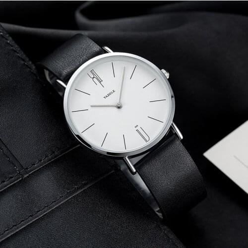 YAZOLE Top Brand Luxury Men Watch Leather Quartz Wristwatches Mens Business Watch Wristwatch Casual Clock Men Relogio Masculino
