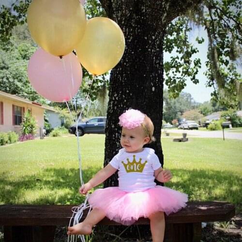Birthday Girl Outfit Cake Smash Outfit Birthday Theme Little Girl Tutu + Baby Bodysuits Set Party Clothes Drop Ship