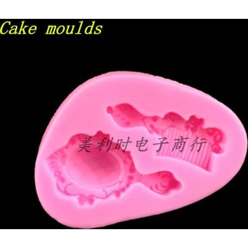 Fondant cake mold Mini Comb Mirror shape decoration Silicone mould diy chocolate pastry cake baking tools