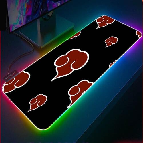 Anime Gaming Mouse Pad Large Gaming Expansion Mousepad RGB Laptop Pad LED 90x40/80x30cm Best Gaming Carpet Keyboard Pad