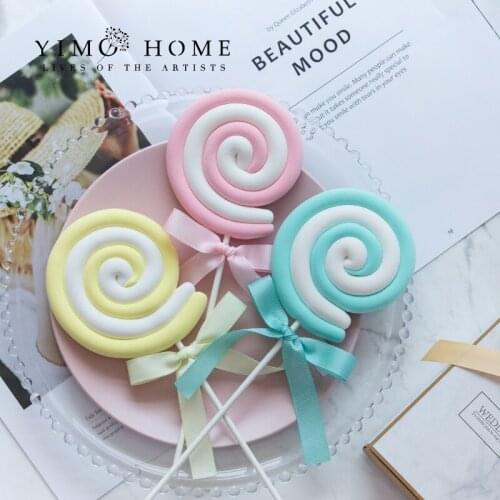Artificial Decoration Lollipop fake dessert model clay Spun sugar dessert Childrens photography props dessert table layout