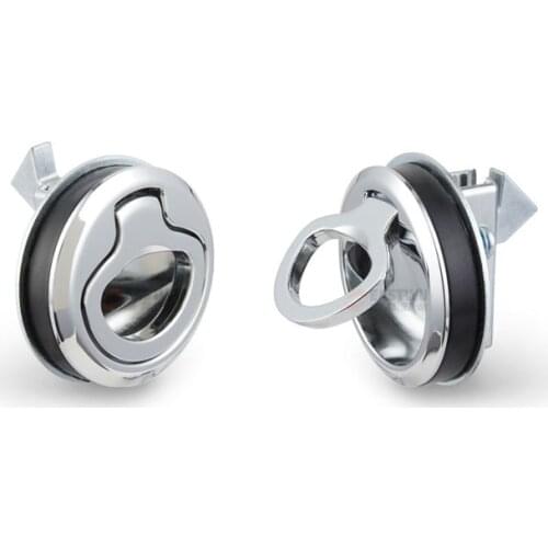 5pcs Stainless Steel RV Yacht Boat Deck Hatch Flush Mount Hatch Flush Pull Latch Marine Lock with Key Lift Slam Latch Hardware