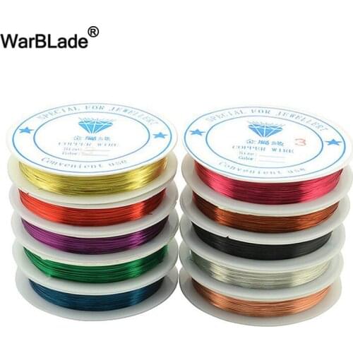 40m 0.3/0.4/0.5/0.6/0.8/1.0mm Copper Wire Silver Gold Copper Wires Beading Thread String Beads For DIY Bracelet Jewelry Making