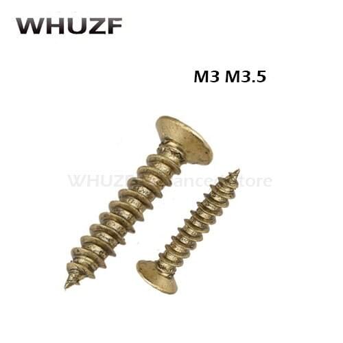 Copper Self Tapping Screw M3 M3.5 Small Hinge Special Antique Flat Head Cross Iron Repair Mini Nail