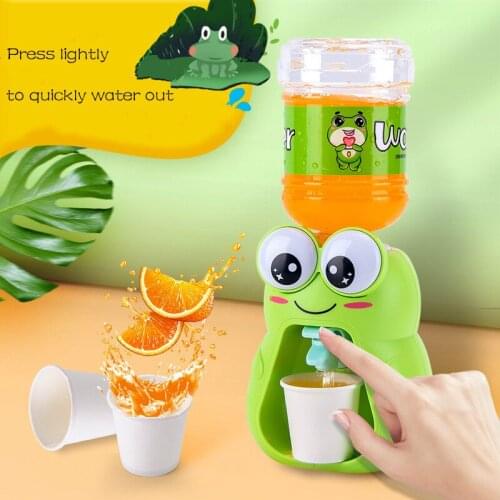 Mini Simulation Water Dispenser Toy Home Appliances Drinking Fountain Sound and Light Pretend Play Furniture Toys for Kids Gift