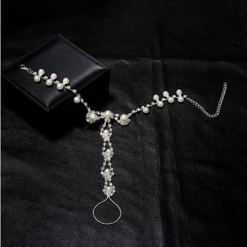 Fashion Pearl Anklet Beach Imitation Pearl Barefoot Sandal Anklet Chain Foot Jewelry Women Ankle Bracelet 2021New jewelry