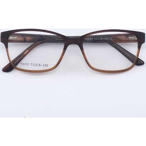 YOUTOP Mens Rectangle Fashion Eyeglasses Females Optical Myopia Eye glasses Striped Prescription Acetate eyewear K9092
