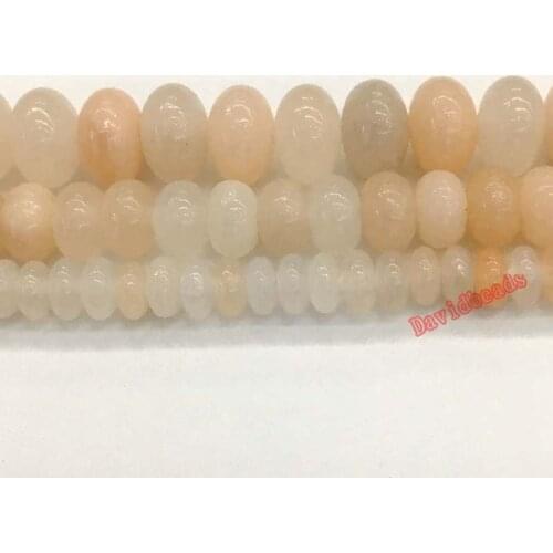 Natural Stone Pink Aventurine Polish Loose Spacer Rondelle Beads DIY For Jewelry Necklaces Making Bracelet