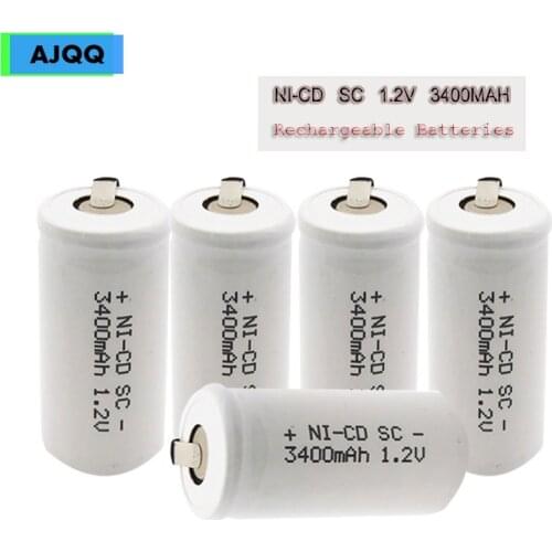Cheap SC nicd 1.2v 3400mAh Sub ni-cd Rechargeable Battery For Electric Screwdrivers Drills Power Tools