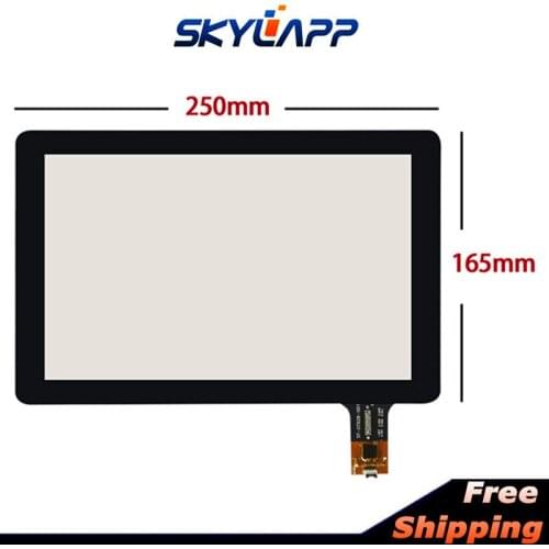 New Touch Screen 250mm*165mm for Windows Capacitive Car Handwriting TouchPanel Glass / Driver Board Free Shipping