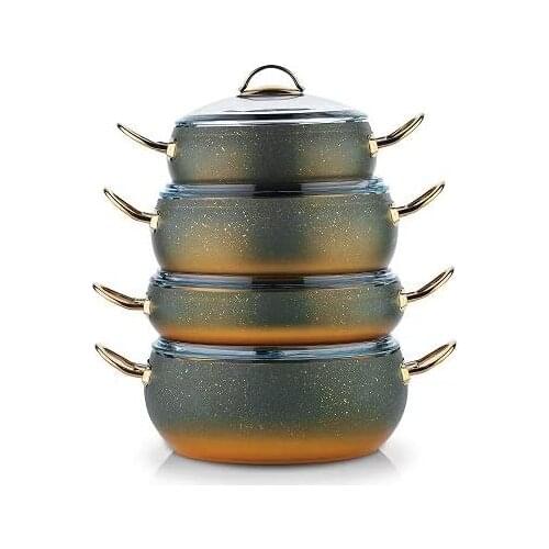 Schafer Jupiter Fireproof Nonstick Cookware Set 8 Pieces Green