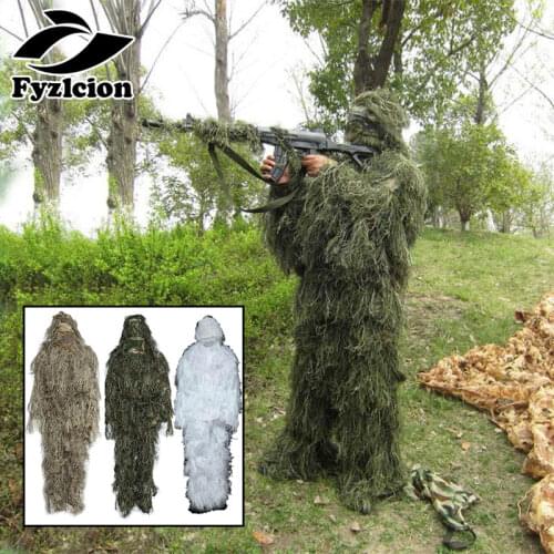 Hunting Woodland Camo Sniper Ghillie Suit Blind Sniper Scope Mount Camouflage Clothing 3D camouflage Tree Stand set