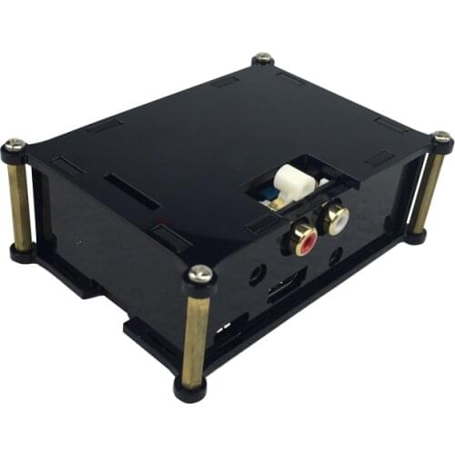 Raspberry Pi 3 Acrylic Audio Board Sound Card Case HIFI DAC Expansion Board Box Black Acrylic Shell