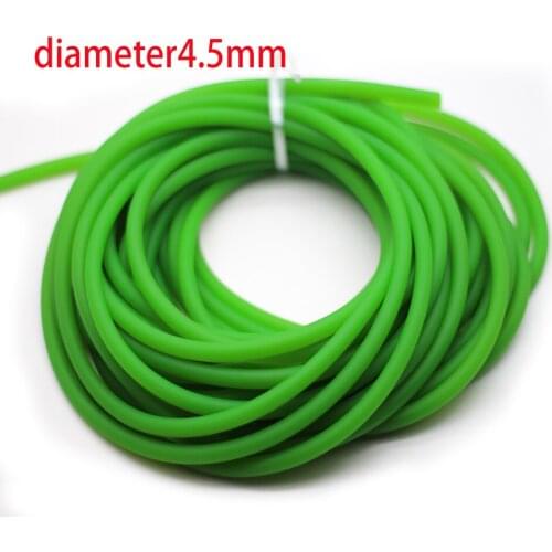 Diameter 4.5mm green color fishing lanyard Solid Elastic Rubber Lineretractable rope 5-10 Meters Fishing smycz