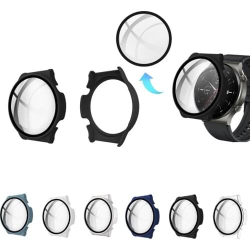 Hard Edge Full Screen Glass Protector Case Shell Frame For Huawei GT 2 Pro Watch/GT2 Pro Smartwatch Protective Bumper Cover