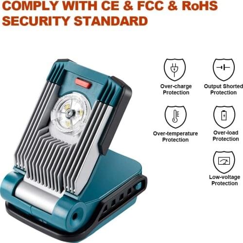 LED Working Lamp Light For DeWalt for Makita for Milwaukee for Bosch 18V 20V Battery high quality led light hot sell