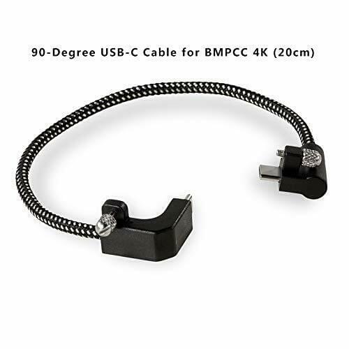 Tilta CB-USBC-20 Black 90-Degree 20cm USB-C Cable Connect SSD for BMPCC 4K 6K